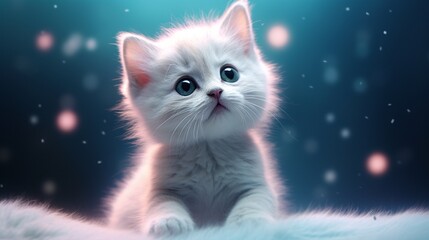 a cute cat photo realistic.Generative AI
