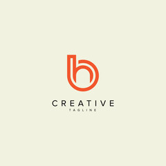 Alphabet BH HB letter modern monogram style logo vector template.