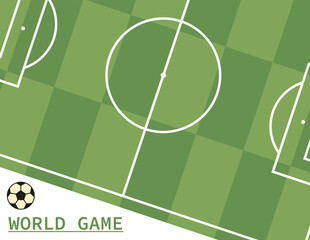 Football field. The best game in the world. Vector green background.
