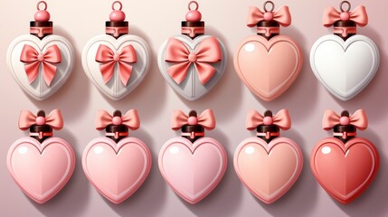 6 Valentines Inspired Tags,Valentine Day Background, Background For Banner, HD