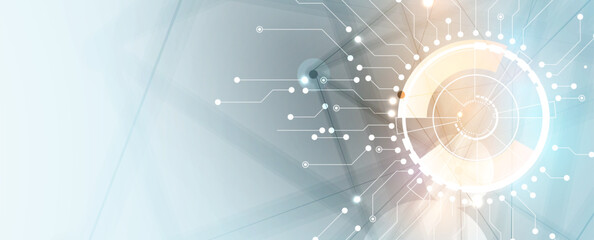 Technology Network Vector Background.. Science and technology presentation background. Big data connectivity software development wallpaper