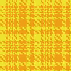 Yellow Tartan Plaid Pattern Seamless. Checkered fabric texture for flannel shirt, skirt, blanket
