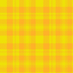 Yellow Tartan Plaid Pattern Seamless. Checkered fabric texture for flannel shirt, skirt, blanket

