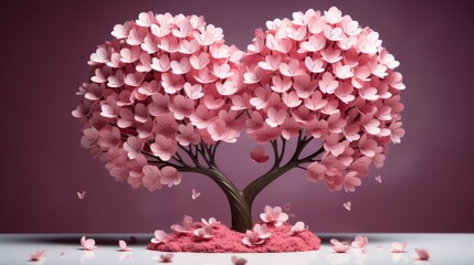 Valentines Day Background Heart Shaped Trees,Valentine Day Background, Background For Banner, HD