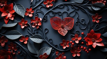 Valentines Day Card Ornate Background Seamless,Valentine Day Background, Background For Banner, HD