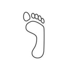 Normal footprint line outline icon