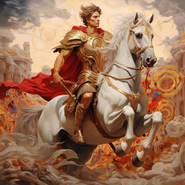 Fictional illustration of Alexander the great.