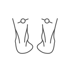 Pronated foot line outline icon