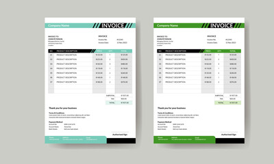  vector invoice template design