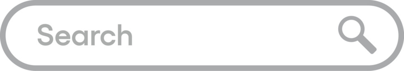 simple cursor click on outline search bar. concept of new query or result header like online user interface. 