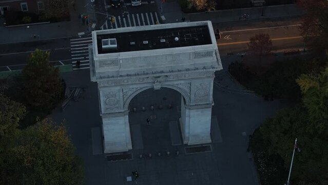 Washington Square Park on a fall morning