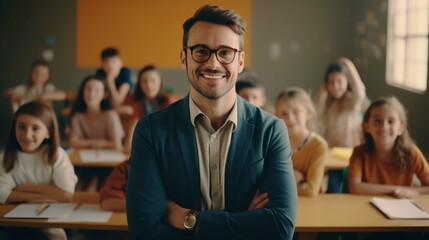 teacher and students in classroom