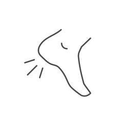 Heel pain line outline icon