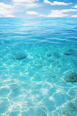 Crystal clear sea water background for backdrop and design