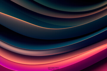 Abstract vector wavy lines flowing smooth curve black gradient color in concept of luxury, technology, modern.
