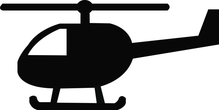 helicopter icon one fly black