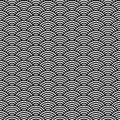 Abstract geometric seamless pattern with circles, rounds. Vector background. Black and white texture. Poster for web banner, business presentation, branding package, fabric print, textile