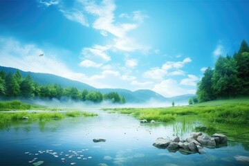 Obraz premium Planet Earth with its abundant water resources