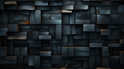 Abstract Stacked Square Blocks Artwork