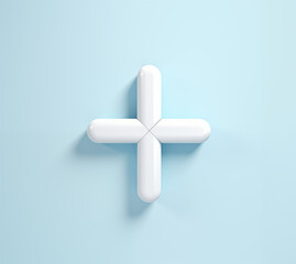 Obraz premium 3d white cross