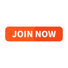Join Now Button In Orange Rectangle Shape For Recruitment Member Advertising Business Marketing
