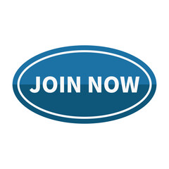 Join Now Button In Blue Oval Shape With White Line For Recruitment Member Promotionn Business Marketing
