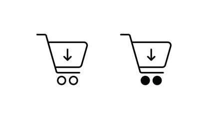 Add To Cart icon design with white background stock illustration