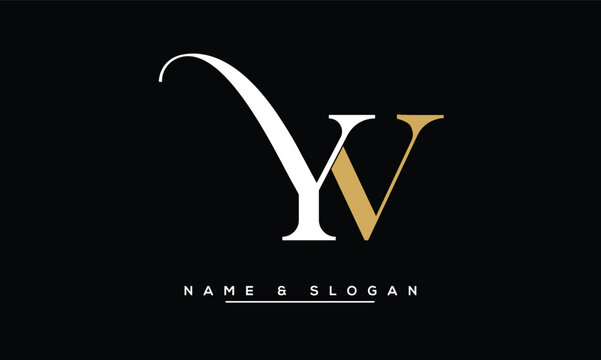 YV,  VY,  Y,  V  Abstract  Letters  Logo  Monogram