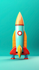 cartoon rocket illustration
