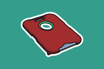 Cornhole Boards Sticker vector illustration. Sports objects icon concept. Cornhole board game sticker symbol vector design with shadow.