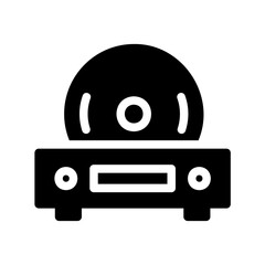 Cd Player Glyph Icon