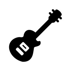 Electric Guitar Glyph Icon