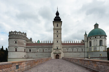 Fototapeta na wymiar Main gate of Krasiczyn Castle in Krasiczyn Poland