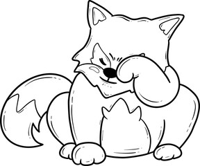 outline of a cute dog