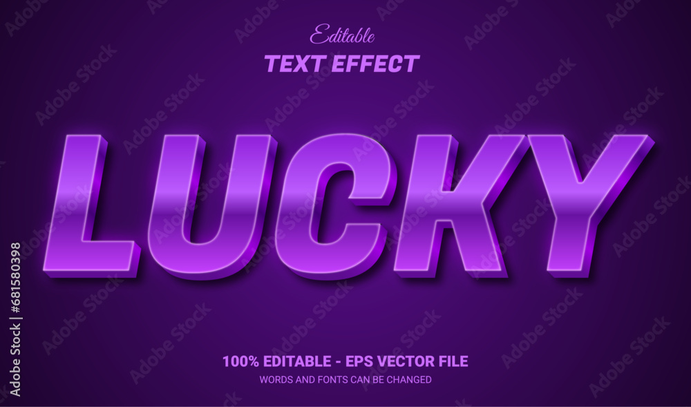 Canvas Prints lucky editable text effect