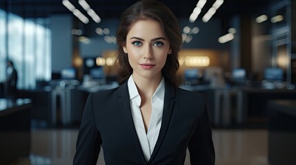 Fototapeta premium beautiful girl in classic suit