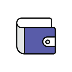 Wallet icon design with white background stock illustration
