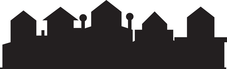 Silhouette City Skyscraper Illustration
