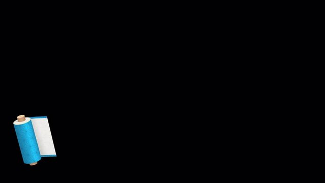 動く巻物のテロップベース（7色セット）