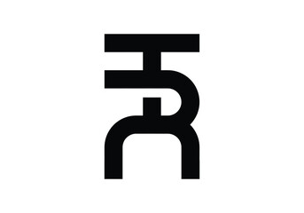Initial monogram letter TR logo Design vector Template. TR Letter Logo Design. 
