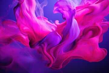  a purple and pink liquid is in the air with a blue background and a pink and red substance is in the foreground of the image and a blue background is in the foreground.