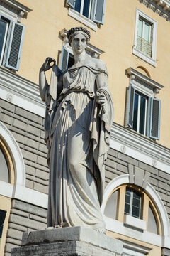 Old Statue found at the Piazza del Popolo, Rome - Italy