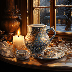 Obraz na płótnie Canvas Ornate cup of serenity