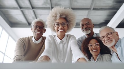 Collaboration thrives among a diverse group in a sunny workplace.