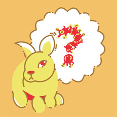The rabbit is thinking of a strange question