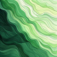 abstract background line green with waves