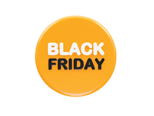 Black Friday sale 3d rendering icon illustration 