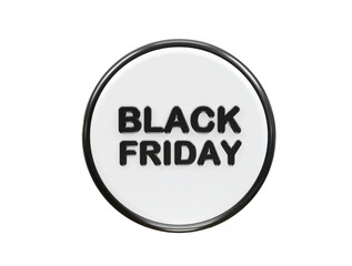 Black Friday sale 3d rendering icon illustration 