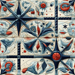 Mosaic template texture of Nautical (Tile)