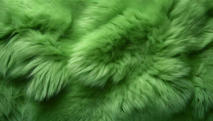 Fototapeta premium Green fur texture top view